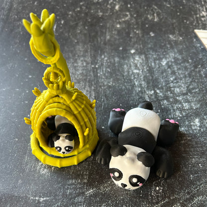 Panda Bear Mom and Baby - 3d Printed Fidget Toy