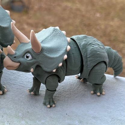 Amazing Triceratops- 3d Printed Posable Toy