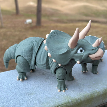Amazing Triceratops- 3d Printed Posable Toy