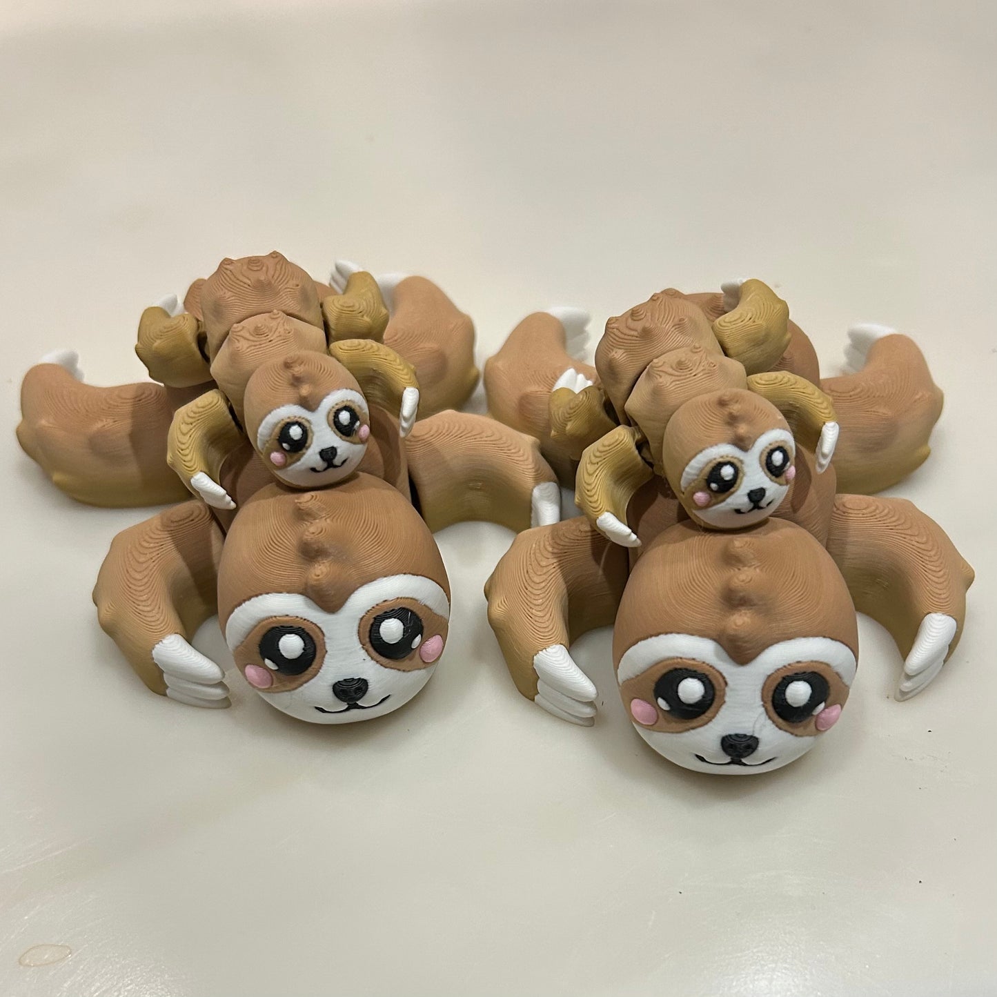 Mama and Baby Sloth - 3d Printed Fidget Toy