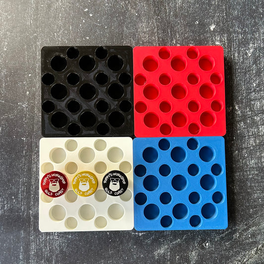 xTool F1 bottle stopper engraving jig. 3d printed specifically for the xTool F1. An xTool XCS layout file will be provided.