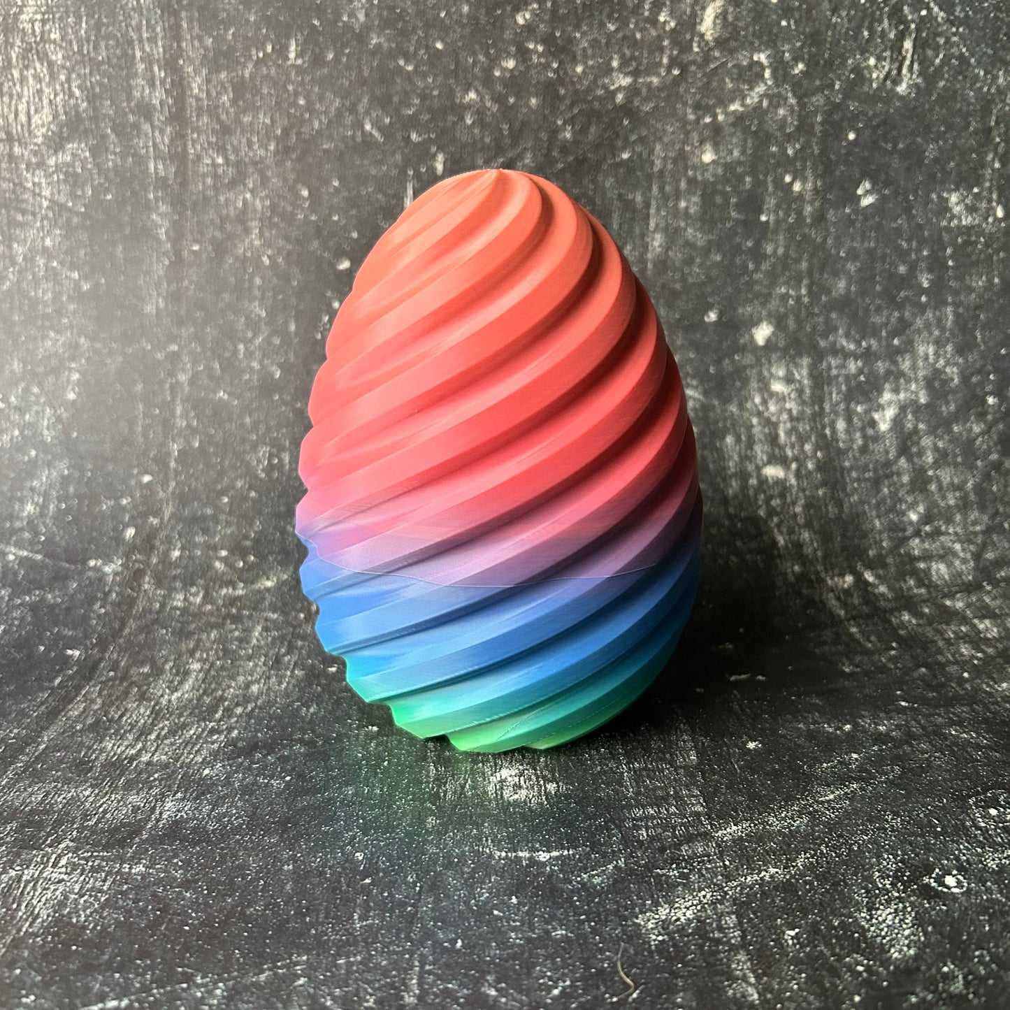 Spiral Eggs - 3D Printed Multi-Colored Hollow Eggs; Perfect for Hiding Surprises Inside