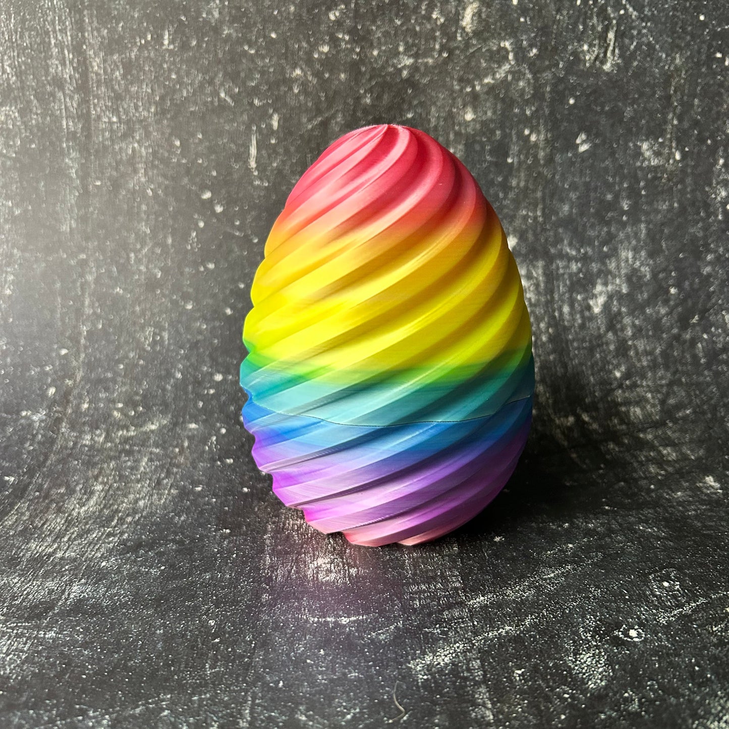 Spiral Eggs - 3D Printed Multi-Colored Hollow Eggs; Perfect for Hiding Surprises Inside