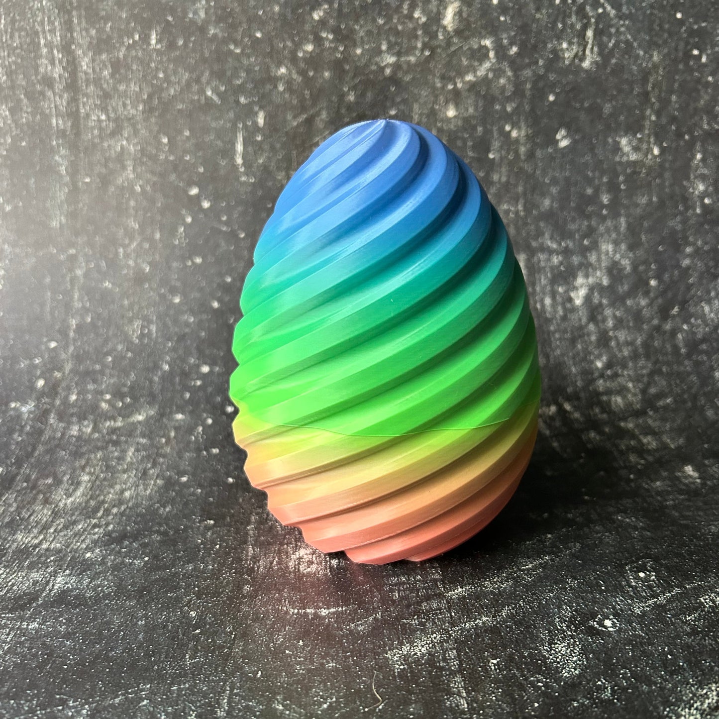 Spiral Eggs - 3D Printed Multi-Colored Hollow Eggs; Perfect for Hiding Surprises Inside