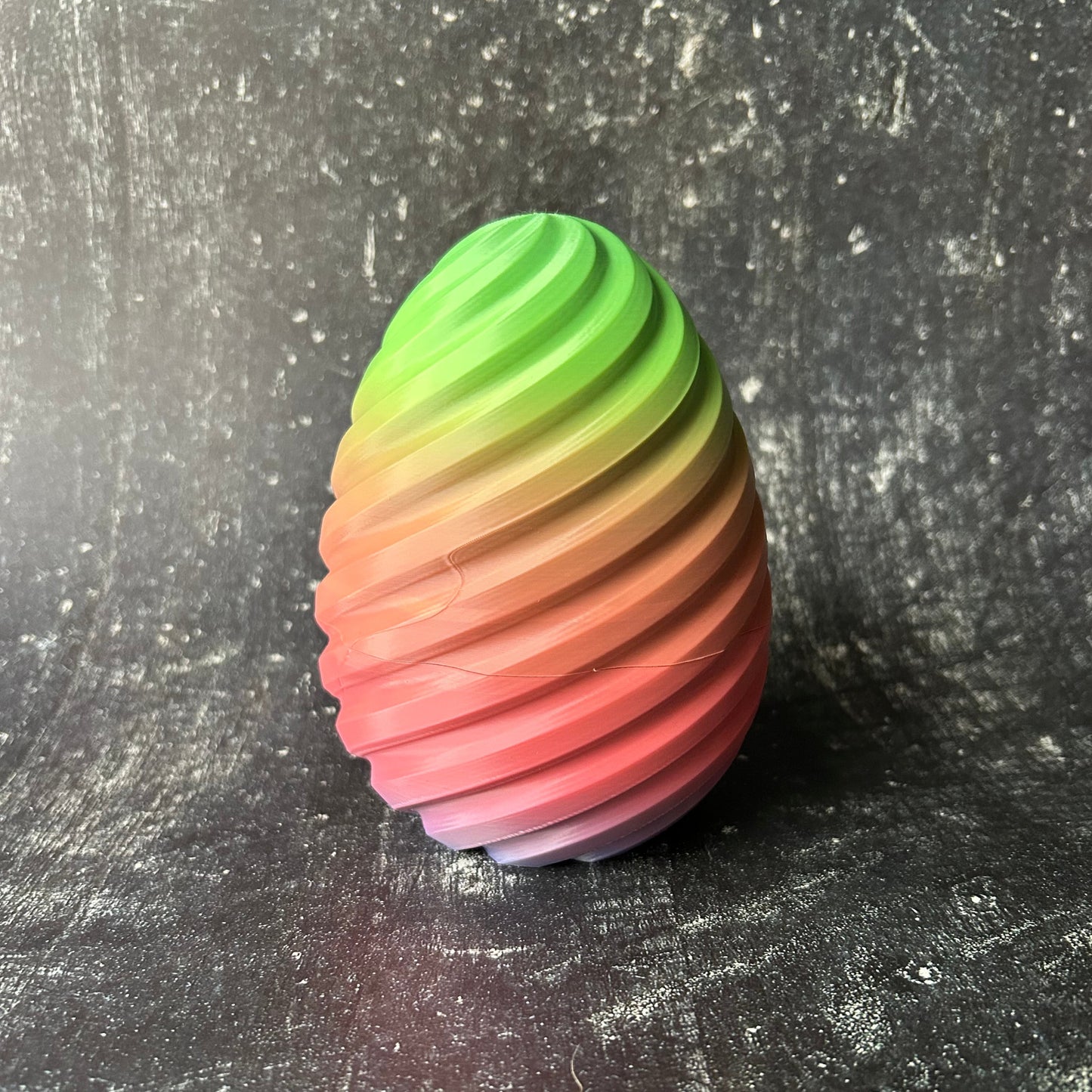 Spiral Eggs - 3D Printed Multi-Colored Hollow Eggs; Perfect for Hiding Surprises Inside