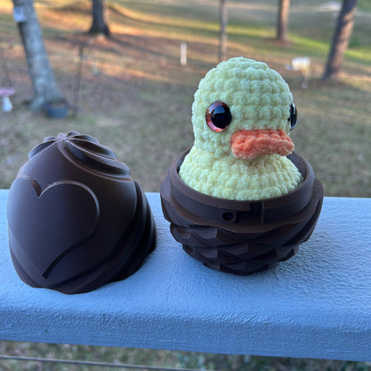 Special Edition Chocolate Spiral Egg - 3D Printed Chocolate-Colored Hollow Eggs; Perfect for Hiding Surprises Inside