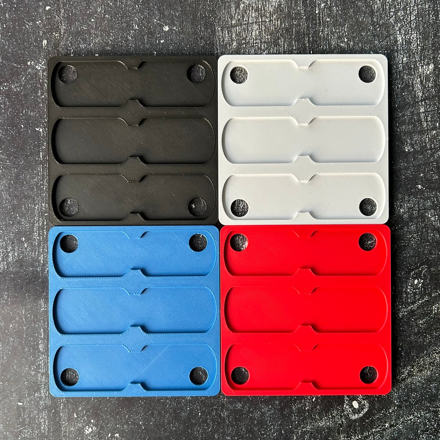 xTool F1 Military Dog Tag jig. 3d printed specifically for the xTool F1. An xTool XCS layout file will be provided.