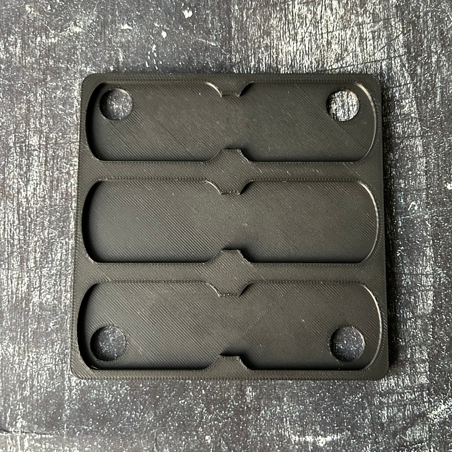 xTool F1 Military Dog Tag jig. 3d printed specifically for the xTool F1. An xTool XCS layout file will be provided.