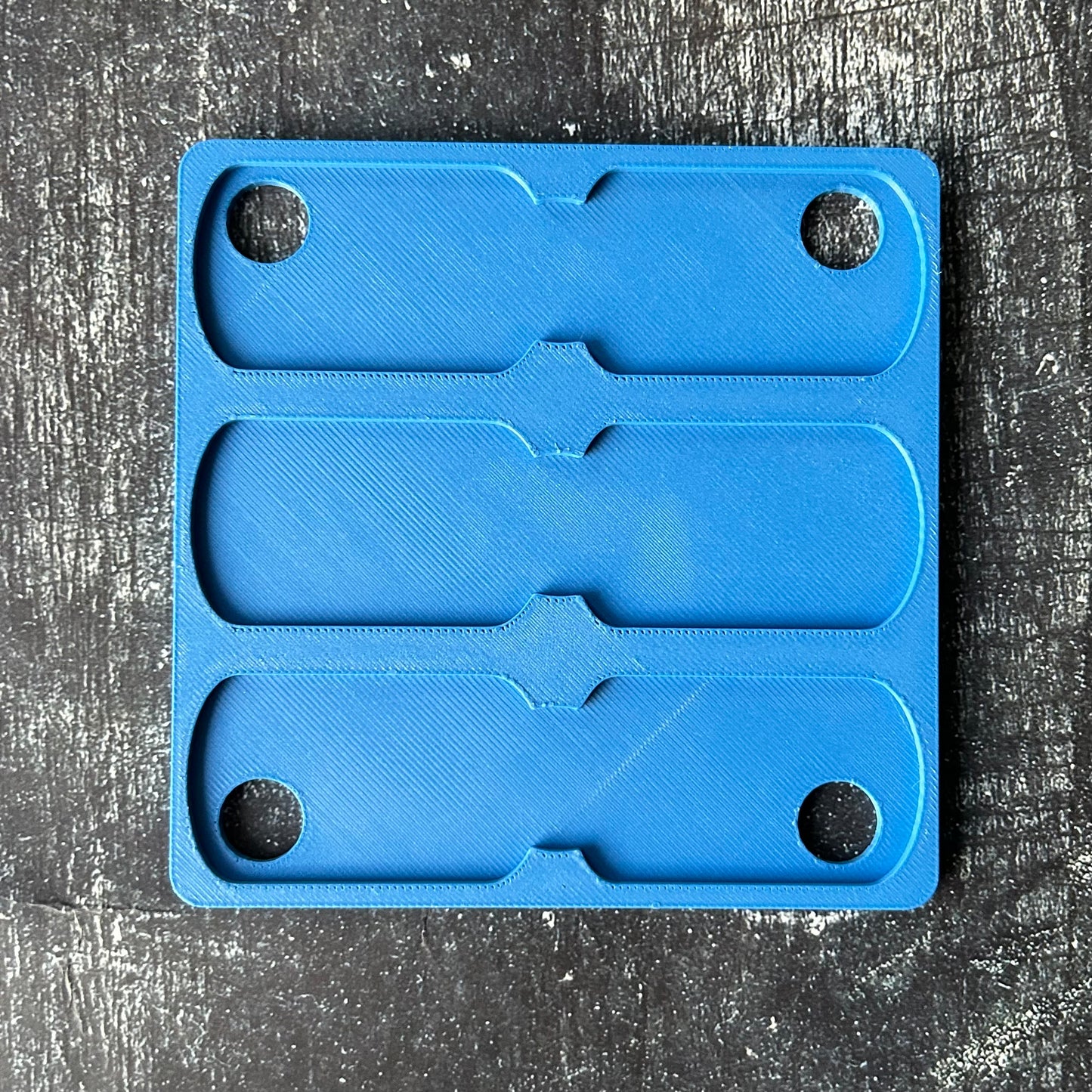 xTool F1 Military Dog Tag jig. 3d printed specifically for the xTool F1. An xTool XCS layout file will be provided.