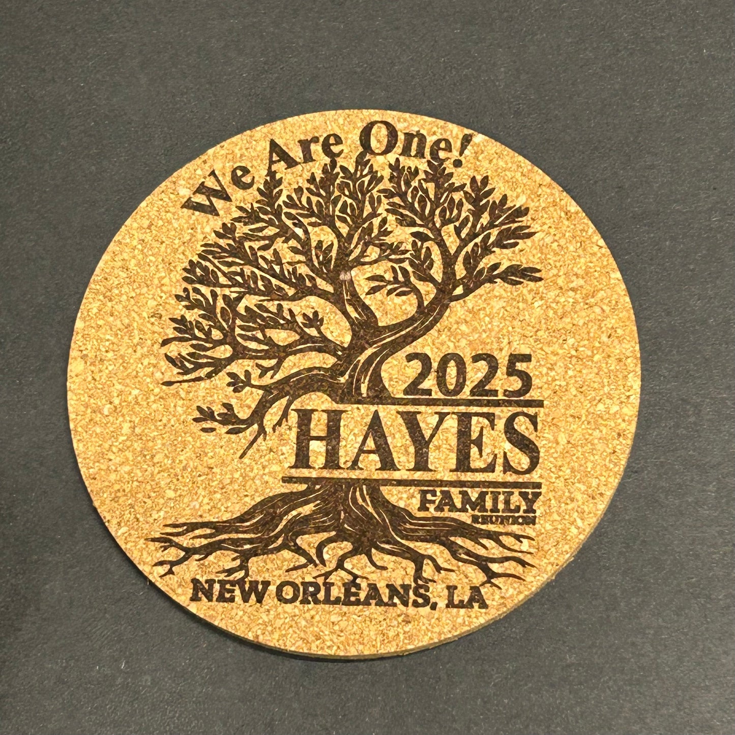 Custom Laser Engraved Cork Coasters - Bring your own design
