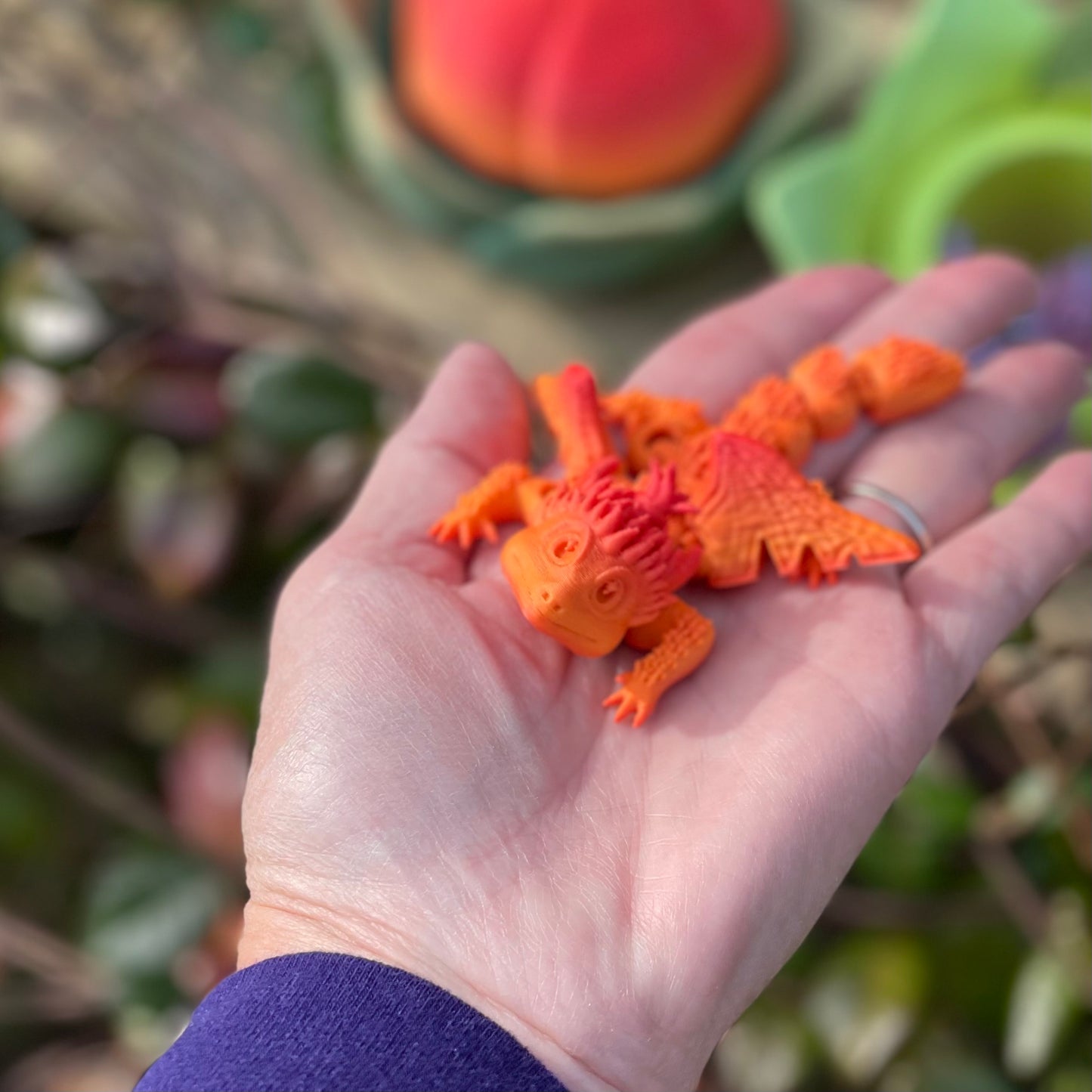 Amazing Dragon Flower Bulb with Dragon - 3d Printed Toy