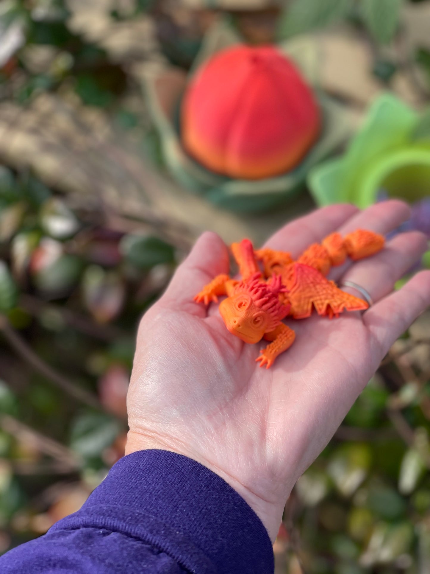 Amazing Dragon Flower Bulb with Dragon - 3d Printed Toy