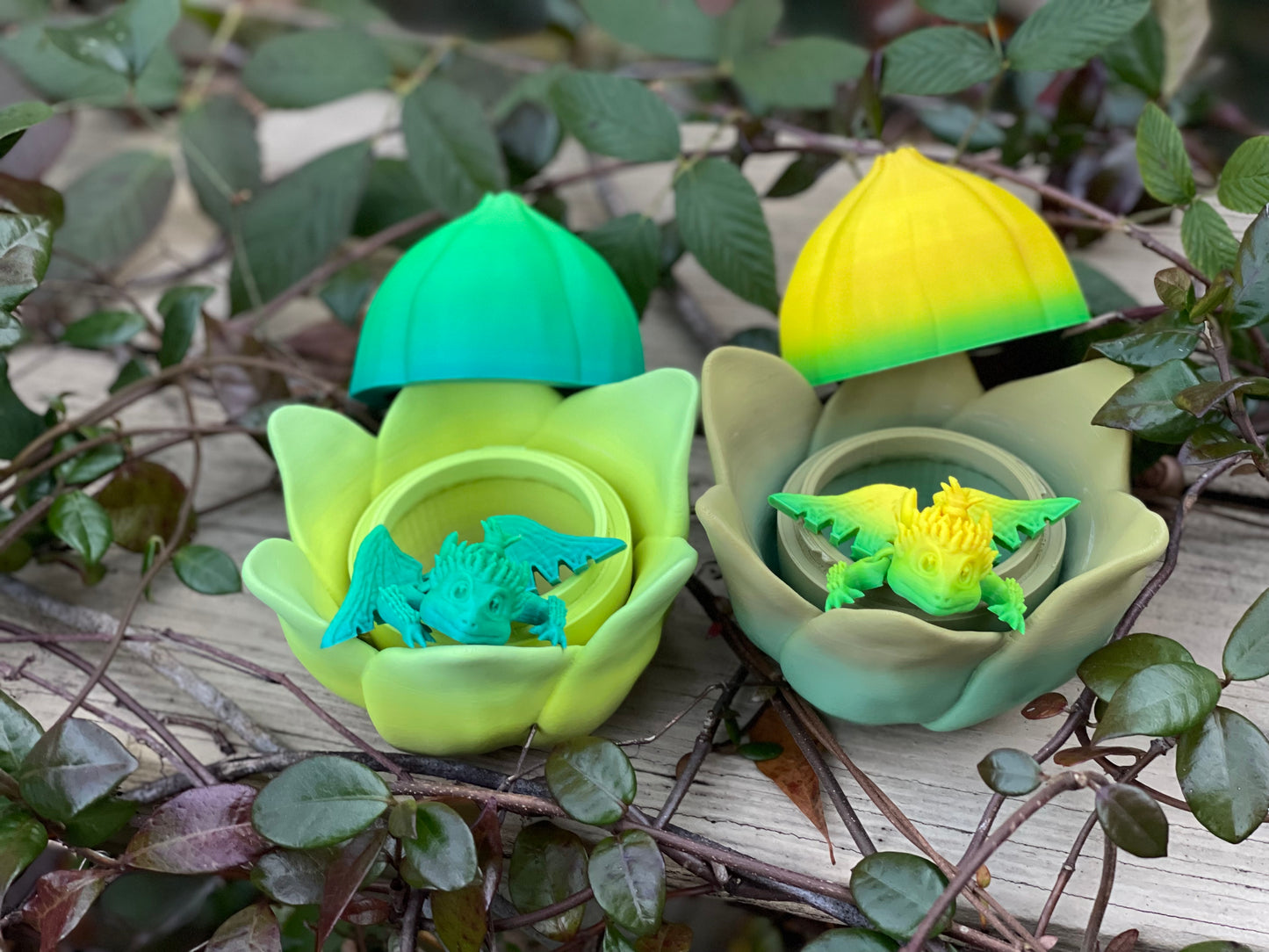 Amazing Dragon Flower Bulb with Dragon - 3d Printed Toy