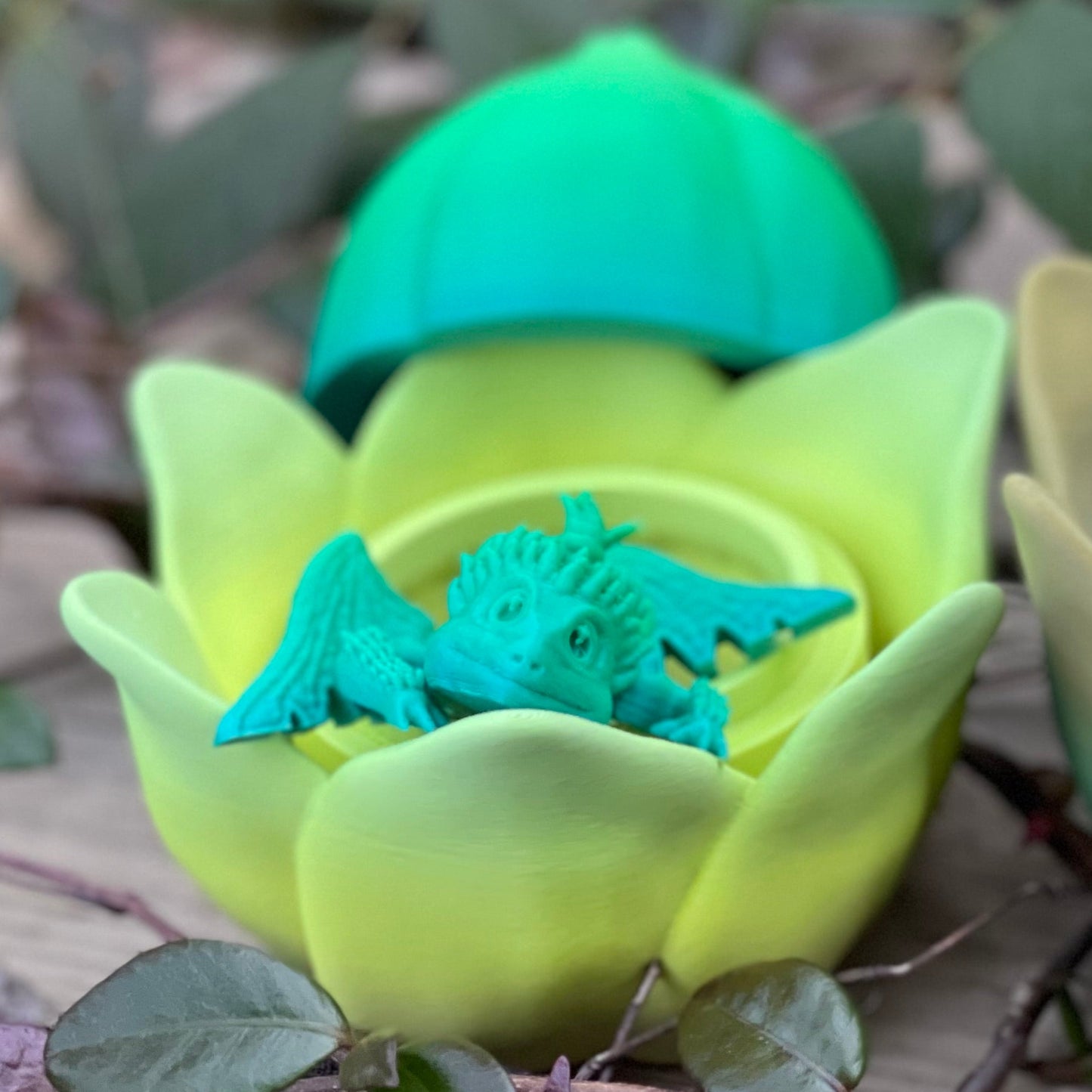 Amazing Dragon Flower Bulb with Dragon - 3d Printed Toy
