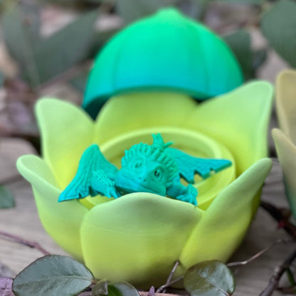 Amazing Dragon Flower Bulb with Dragon - 3d Printed Toy