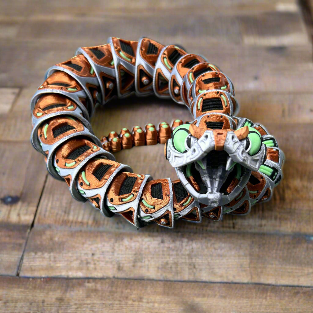 Articulated Robo Rattlesnake  - 3d Printed