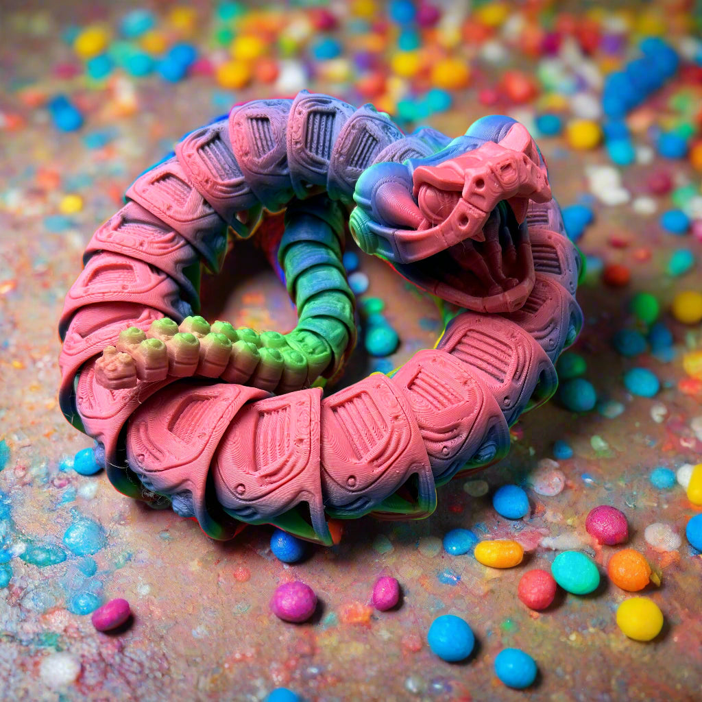 Articulated Robo Rattlesnake  - 3d Printed