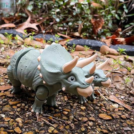 Amazing Triceratops- 3d Printed Posable Toy