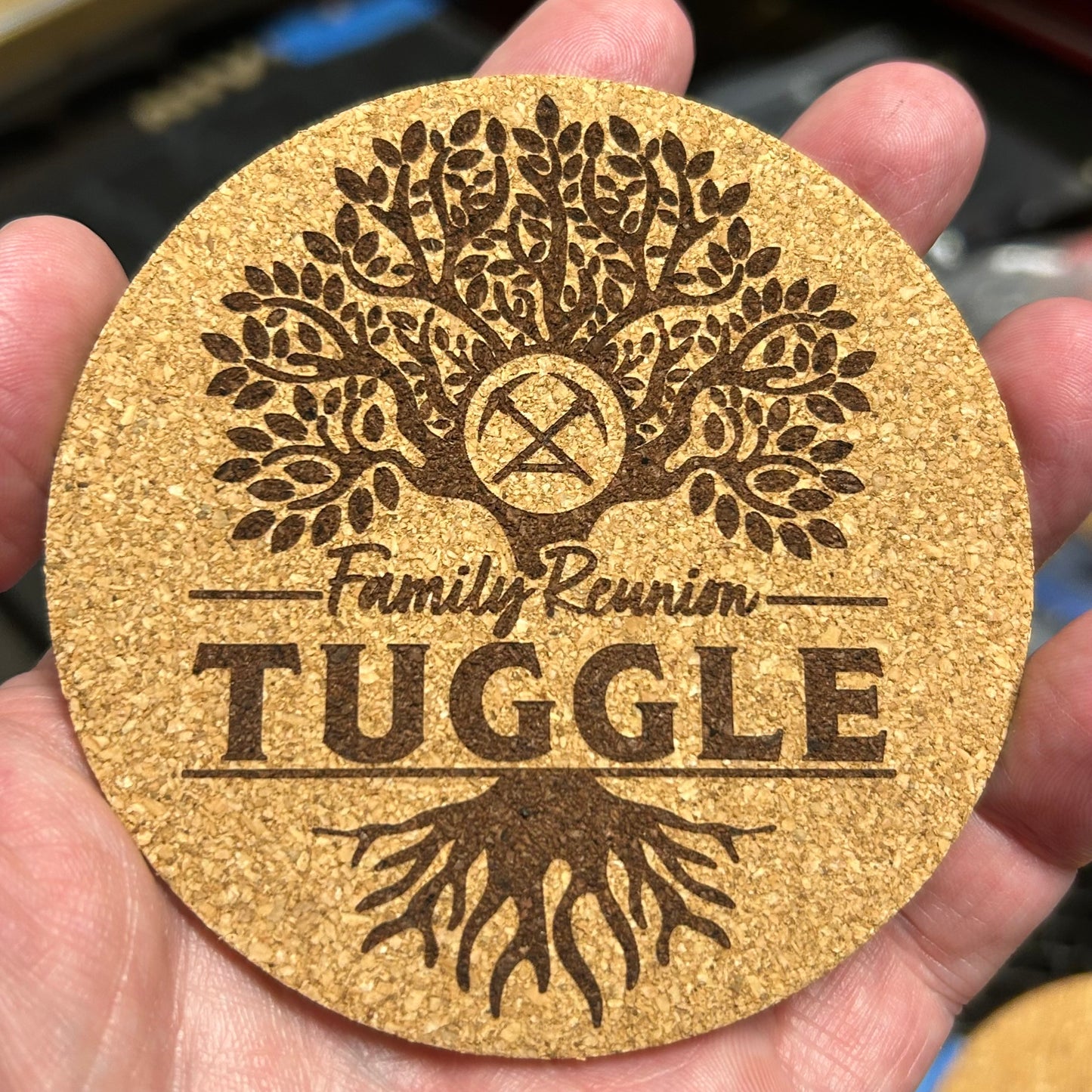 Custom Laser Engraved Cork Coasters - Bring your own design