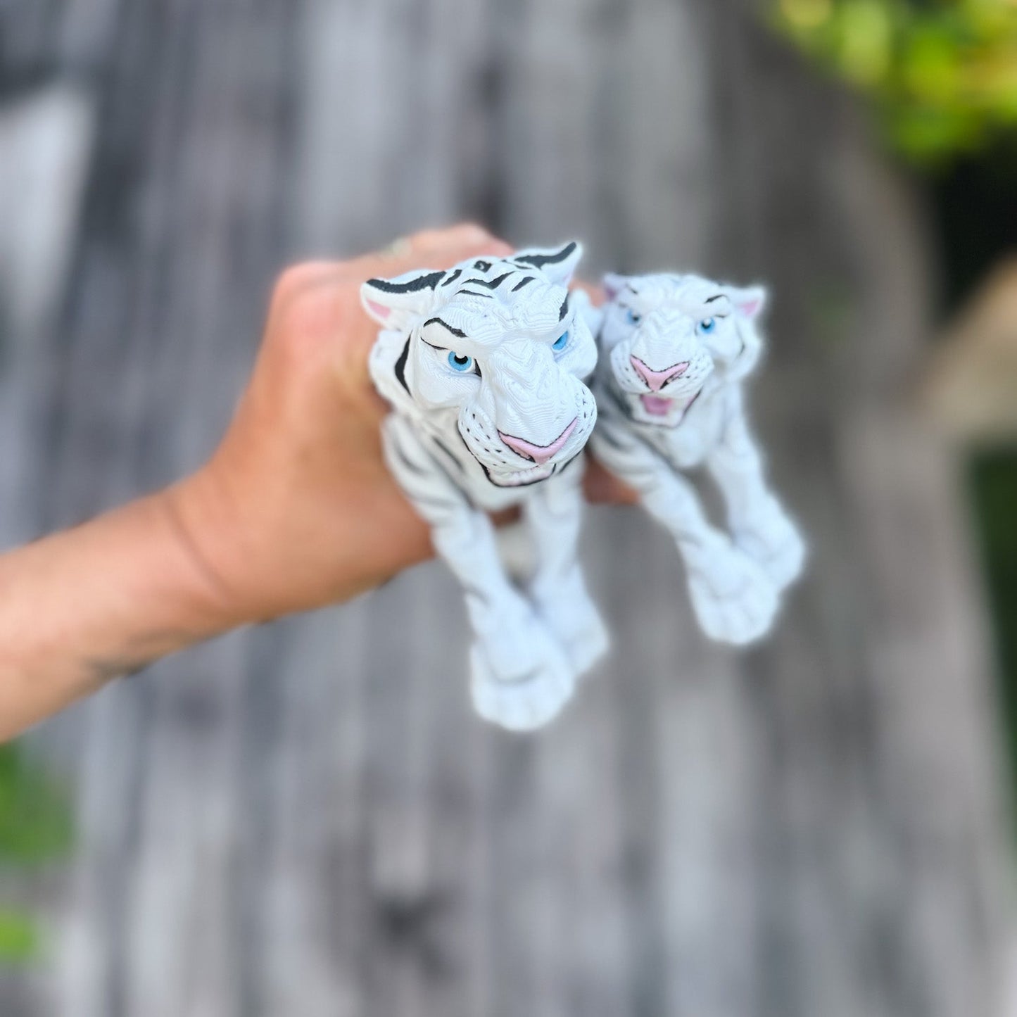 Amazing White Tiger - 3d Printed Posable Toy