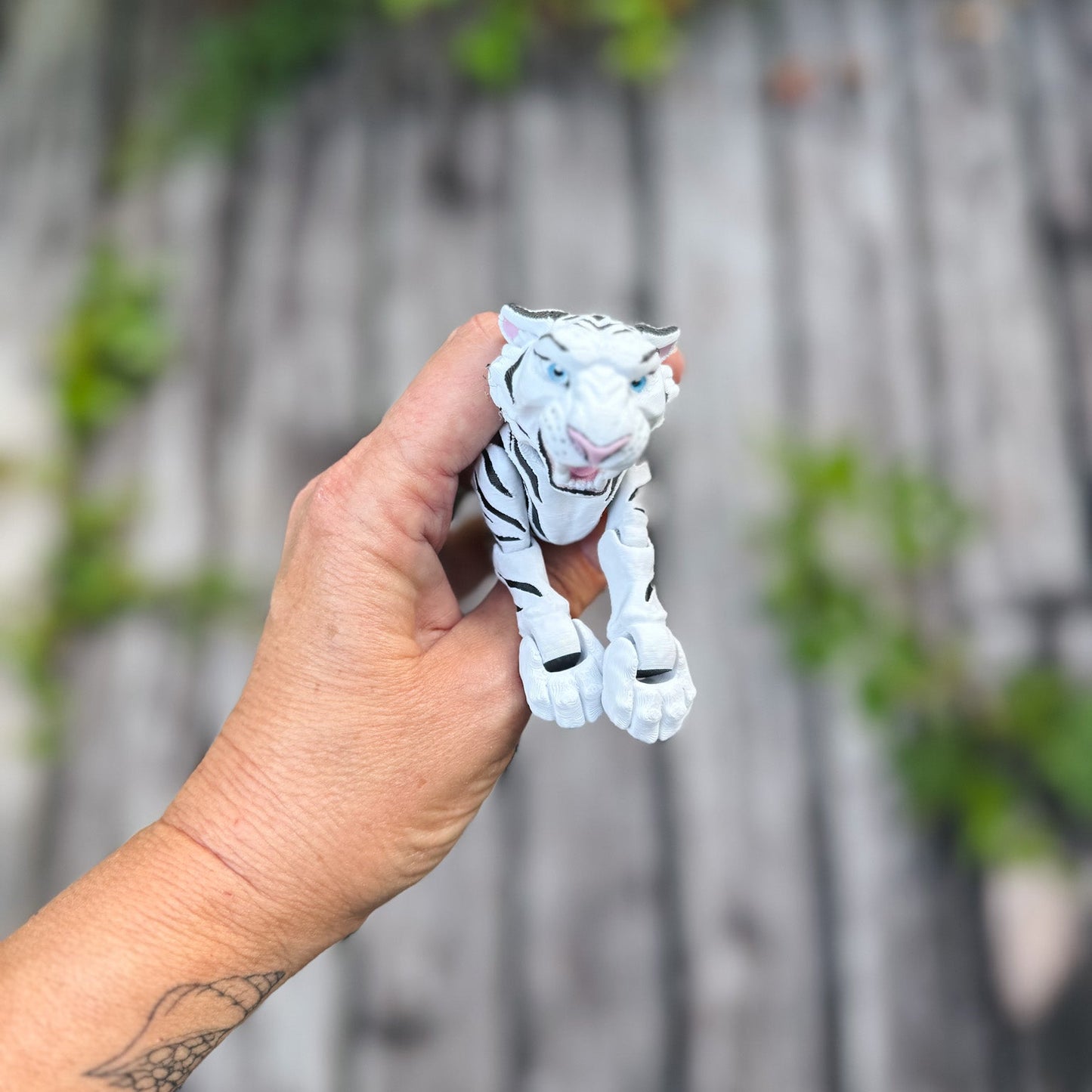 Amazing White Tiger - 3d Printed Posable Toy
