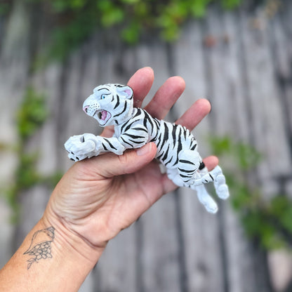 Amazing White Tiger - 3d Printed Posable Toy