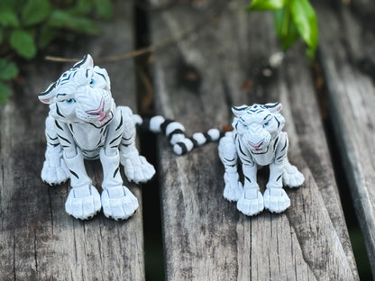 Amazing White Tiger - 3d Printed Posable Toy