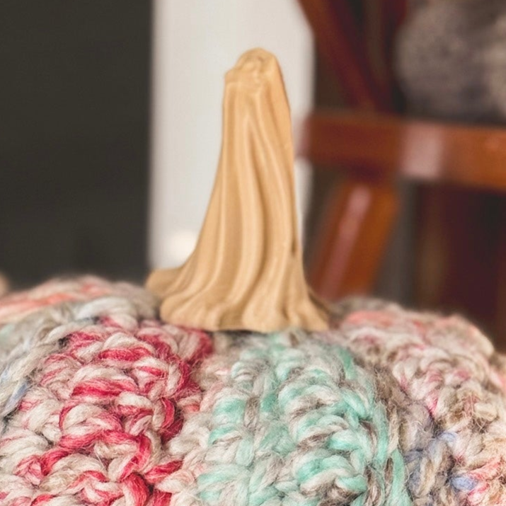 3d Printed Pumpkin Stems for Crocheted Pumpkins