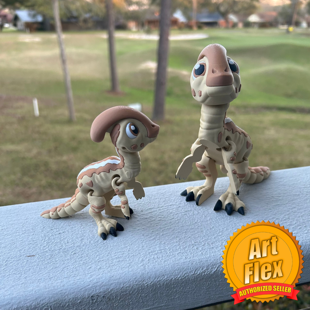 Flexi Parasaurolophus - 3d Printed Fidget Dinosaur