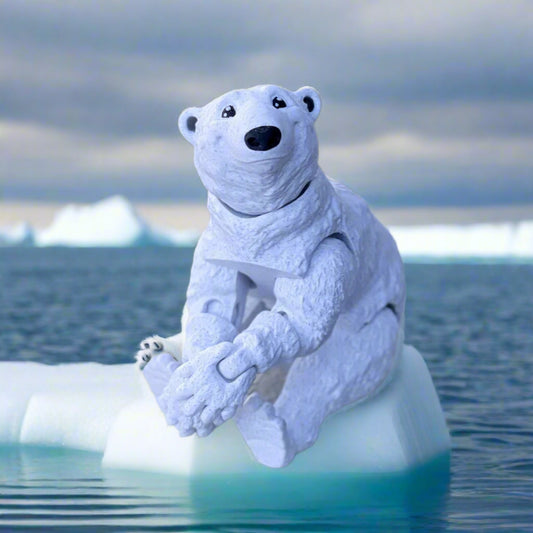Sitting Smiling Polar Bear