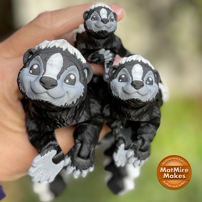 Smiling Skunk - 3d Printed Fidget Toy