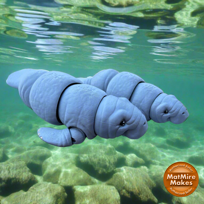 Smiling Manatee - 3d Printed Fidget Toy