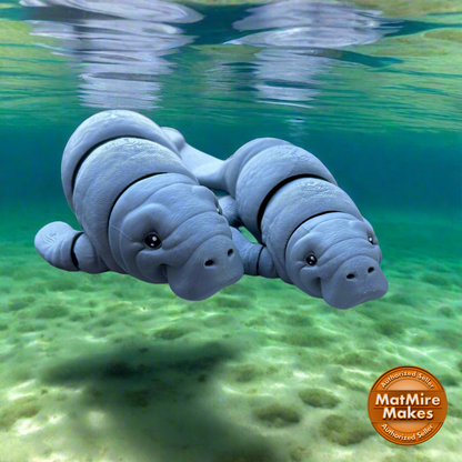 Smiling Manatee - 3d Printed Fidget Toy