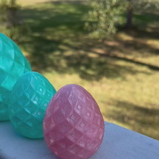 Crystal Eggs - 3D Printed With Many Dazzling Colors In Multiple Sizes