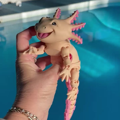 Smiling Axolotl - 3d Printed Fidget Toy