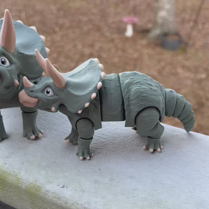Amazing Triceratops- 3d Printed Posable Toy