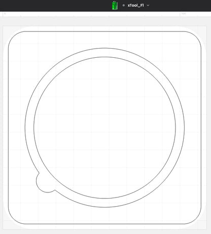 Digital File Only - xTool F1 Baseplate Jig Template - Multi-size Coasters