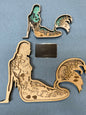 Mermaid made with six laser cut layers painted to create an amazing undersea scene.